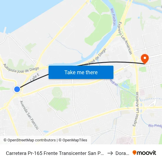 Carretera Pr-165 Frente Transicenter San Patricio to Dorado map