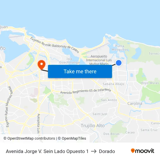 Avenida Jorge V. Sein  Lado Opuesto 1 to Dorado map