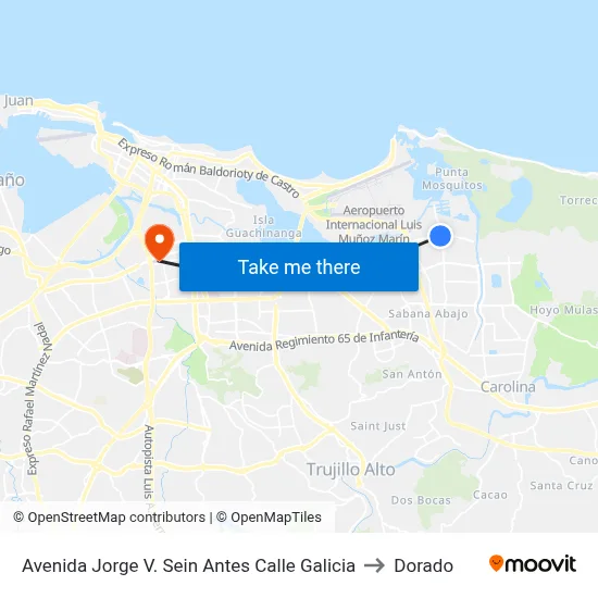 Avenida Jorge V. Sein  Antes Calle Galicia to Dorado map