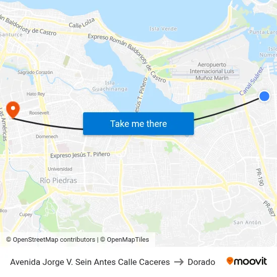 Avenida Jorge V. Sein  Antes Calle Caceres to Dorado map