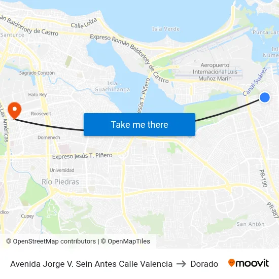 Avenida Jorge V. Sein  Antes Calle Valencia to Dorado map