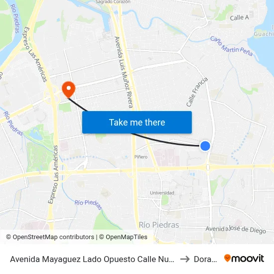 Avenida Mayaguez  Lado Opuesto Calle Nueva to Dorado map