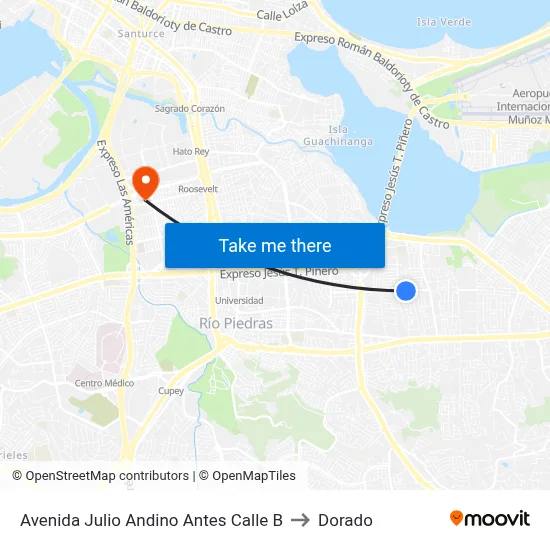 Avenida Julio Andino Antes Calle B to Dorado map