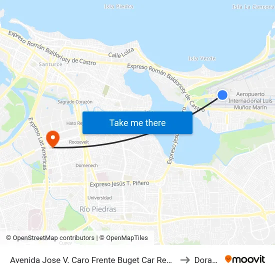 Avenida Jose V. Caro Frente Buget Car Rental to Dorado map