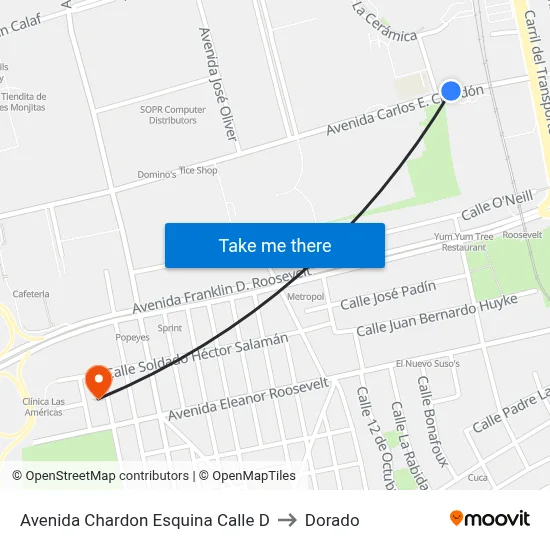 Avenida Chardon Esquina Calle D to Dorado map