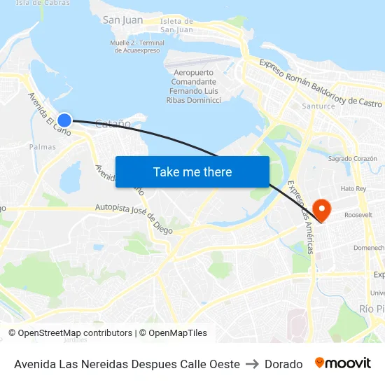 Avenida Las Nereidas Despues Calle Oeste to Dorado map