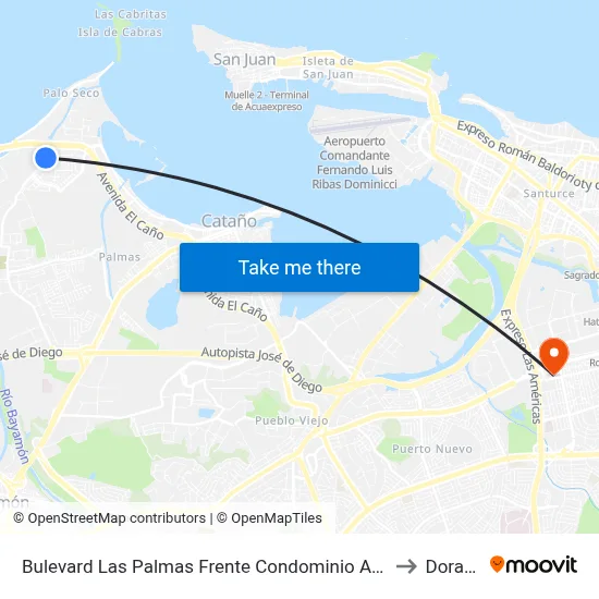 Bulevard Las Palmas Frente Condominio Angeli to Dorado map