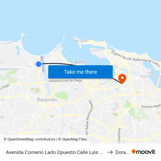 Avenida Comerio Lado Opuesto Calle Luis M. Rivera to Dorado map