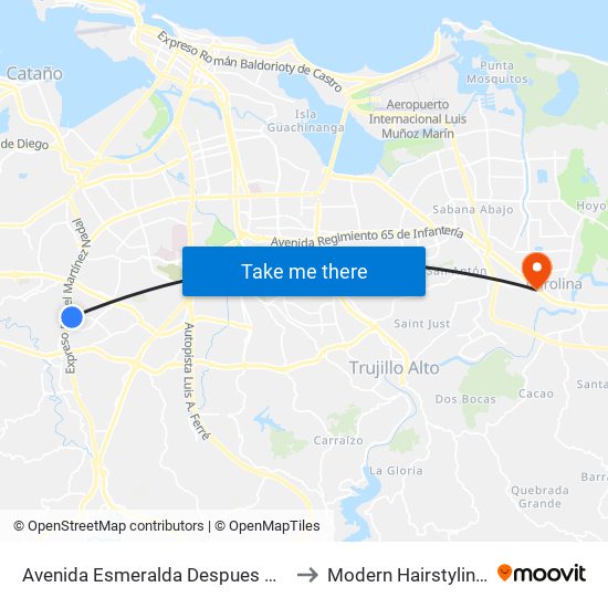 Avenida Esmeralda Despues Calle Los Prados to Modern Hairstyling Institute map