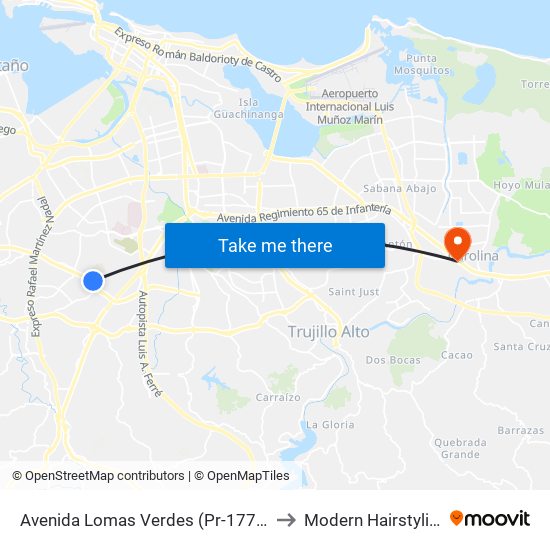 Avenida Lomas Verdes (Pr-177) Antes Calle Sauco to Modern Hairstyling Institute map