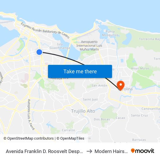 Avenida Franklin D. Roosvelt Despues Avenida Luis Muñoz Rivera to Modern Hairstyling Institute map