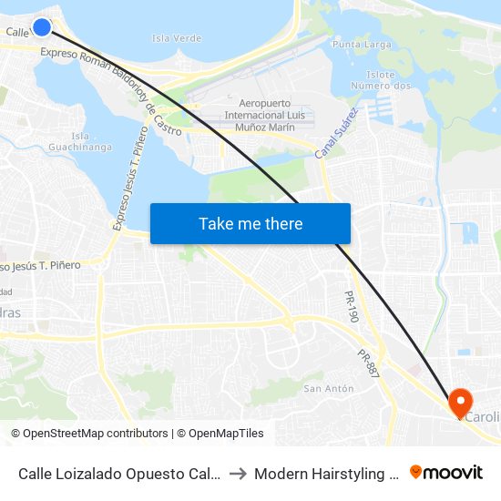 Calle Loizalado Opuesto Calle Cacique to Modern Hairstyling Institute map