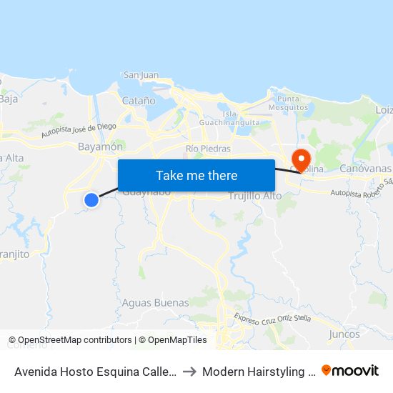 Avenida Hosto Esquina Calle Campeche to Modern Hairstyling Institute map