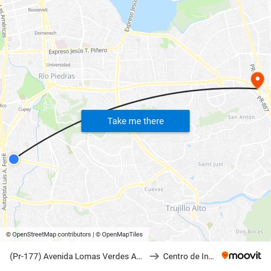 (Pr-177) Avenida Lomas Verdes Antes Calle Amarillo to Centro de Inspección map