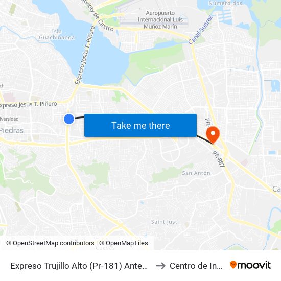 Expreso Trujillo Alto (Pr-181) Antes Calle Julio Andino to Centro de Inspección map