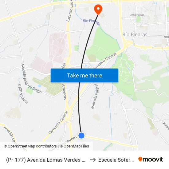(Pr-177) Avenida Lomas Verdes Antes Calle Amarillo to Escuela Sotero Figueroa map