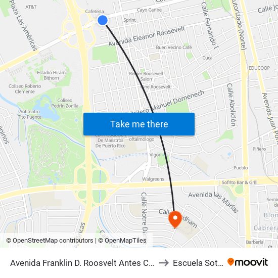 Avenida Franklin D. Roosvelt Antes Calle Soldado Rafael Lamar Guerra to Escuela Sotero Figueroa map