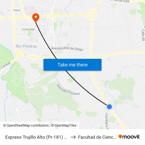 Expreso Trujillo Alto (Pr-181) Despues Carretera 846 (Pr-846) to Facultad de Ciencias Sociales UPRRP map