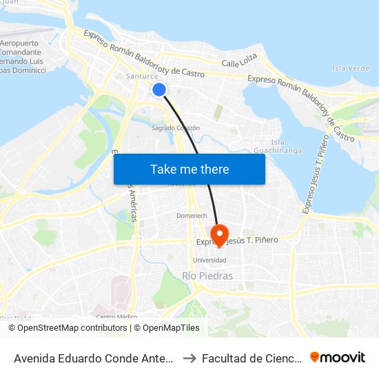 Avenida Eduardo Conde Antes Avenida Juan Ponce De Leon to Facultad de Ciencias Sociales UPRRP map