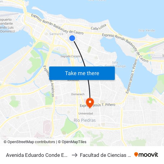 Avenida Eduardo Conde Esquina Calle Isabela to Facultad de Ciencias Sociales UPRRP map