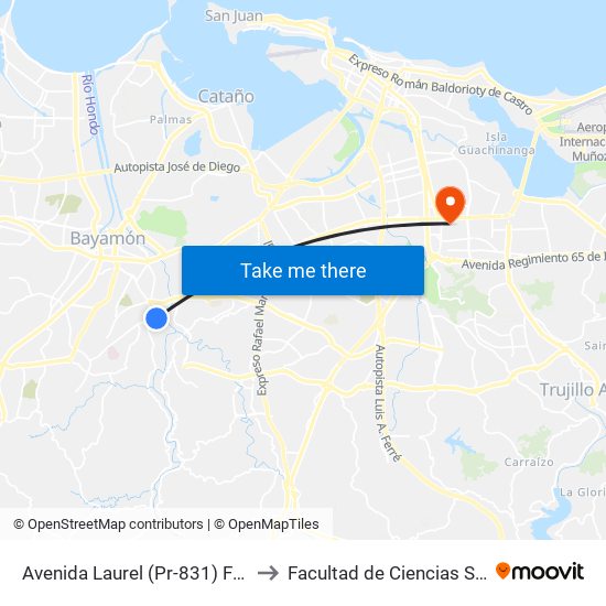 Avenida Laurel (Pr-831) Frente Metal Steel to Facultad de Ciencias Sociales UPRRP map
