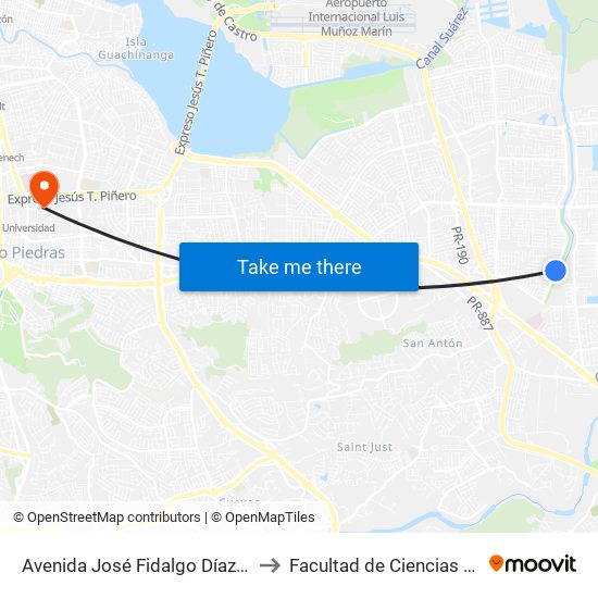 Avenida José Fidalgo Díaz Antes Calle Isabel to Facultad de Ciencias Sociales UPRRP map