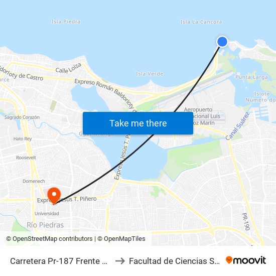 Carretera Pr-187 Frente Negocio El Farol to Facultad de Ciencias Sociales UPRRP map
