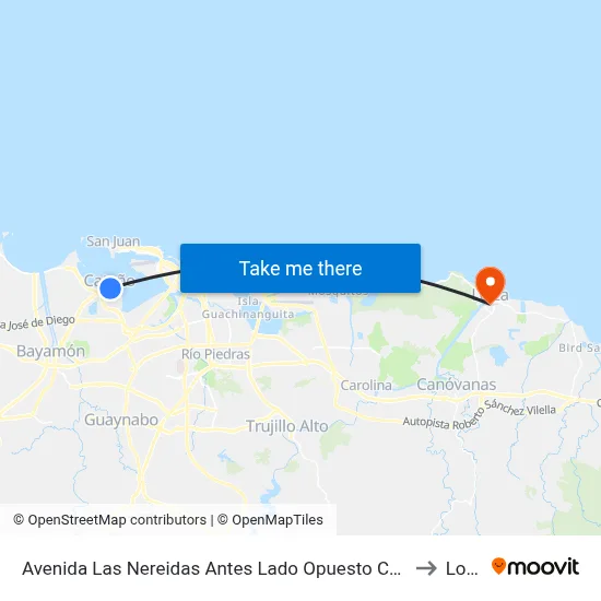 Avenida Las Nereidas Antes Lado Opuesto Calle Wilson to Loiza map