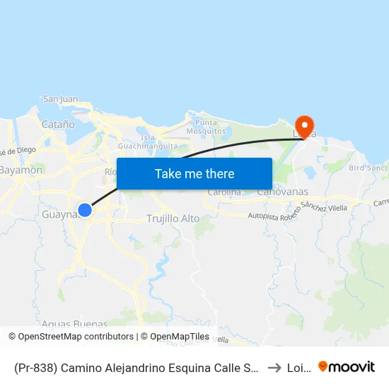 (Pr-838) Camino Alejandrino Esquina Calle San Jose to Loiza map