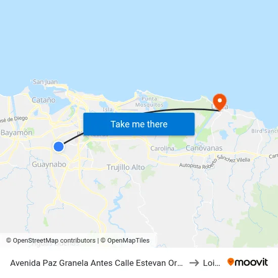 Avenida Paz Granela Antes Calle Estevan Ortíz to Loiza map