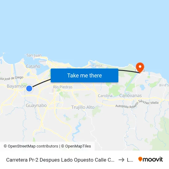 Carretera Pr-2 Despues Lado Opuesto Calle Colectota Central Main to Loiza map
