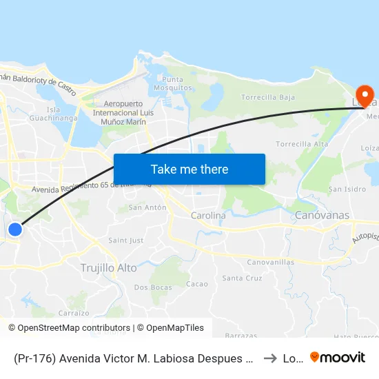 (Pr-176) Avenida Victor M. Labiosa Despues Calle San Javier to Loiza map