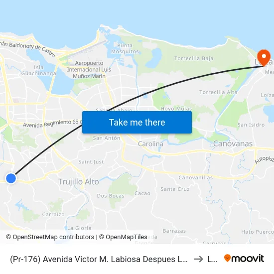 (Pr-176) Avenida Victor M. Labiosa Despues Lado Opuesto Calle Pio Baroja to Loiza map