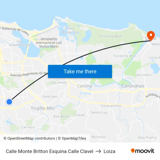 Calle Monte Britton Esquina Calle Clavel to Loiza map