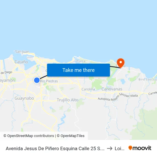 Avenida Jesus De Piñero Esquina Calle 25 S.E. to Loiza map