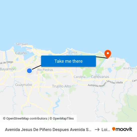 Avenida Jesus De Piñero Despues Avenida San Patricio to Loiza map