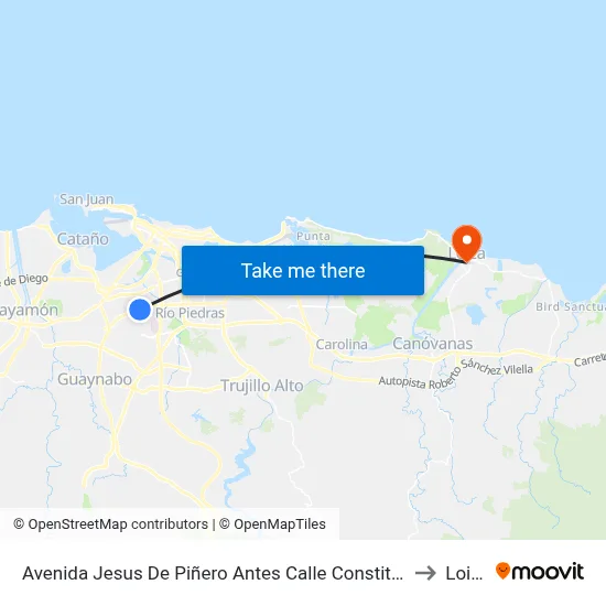 Avenida Jesus De Piñero Antes Calle Constitución to Loiza map