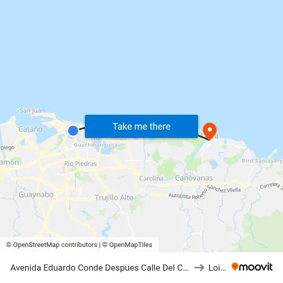 Avenida Eduardo Conde Despues Calle Del Carmen to Loiza map