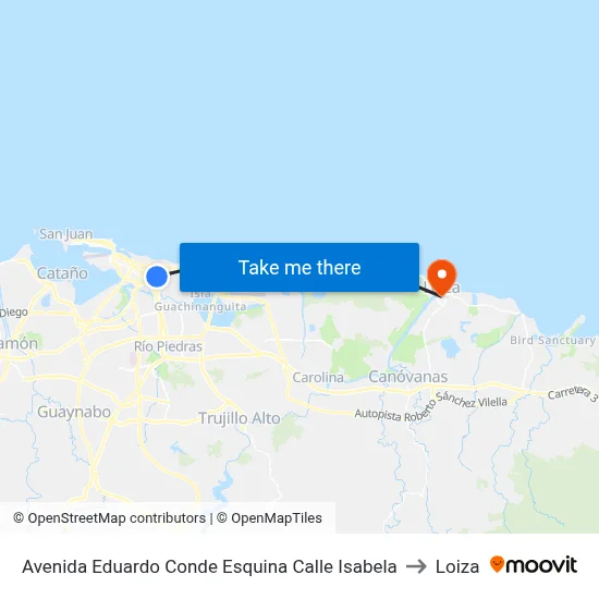 Avenida Eduardo Conde Esquina Calle Isabela to Loiza map
