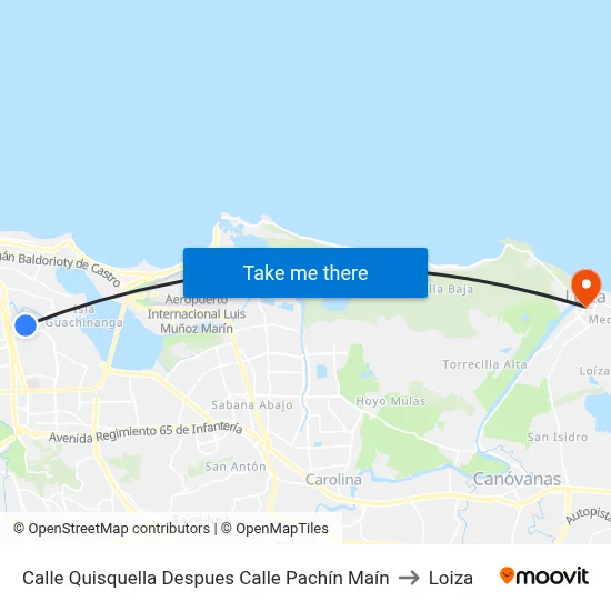 Calle Quisquella Despues Calle Pachín Maín to Loiza map