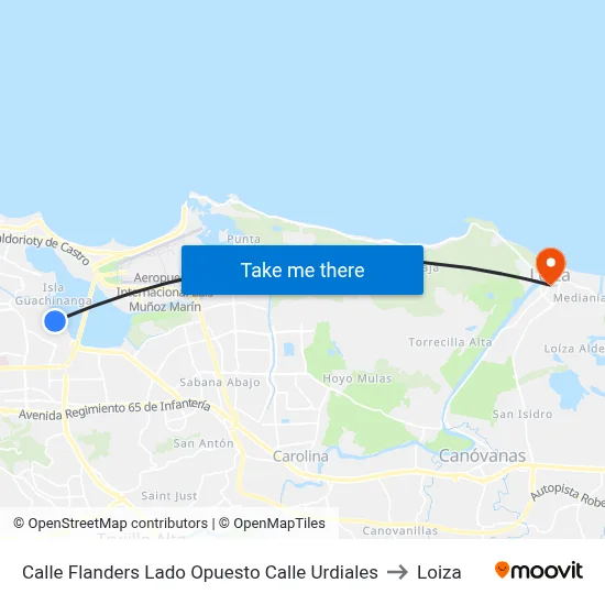 Calle Flanders Lado Opuesto Calle Urdiales to Loiza map