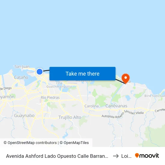 Avenida Ashford Lado Opuesto Calle Barranquitas to Loiza map