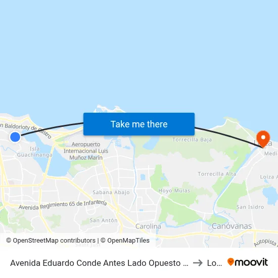 Avenida Eduardo Conde Antes Lado Opuesto Calle Martino to Loiza map