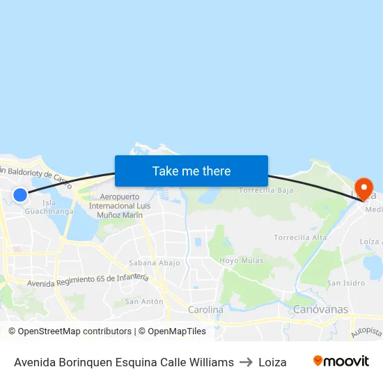 Avenida Borinquen Esquina Calle Williams to Loiza map