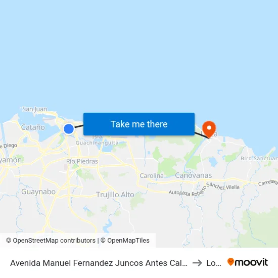 Avenida Manuel Fernandez Juncos Antes Calle Lloveras to Loiza map