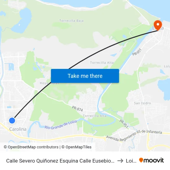 Calle Severo Quiñonez Esquina Calle Eusebio Gonzalez to Loiza map