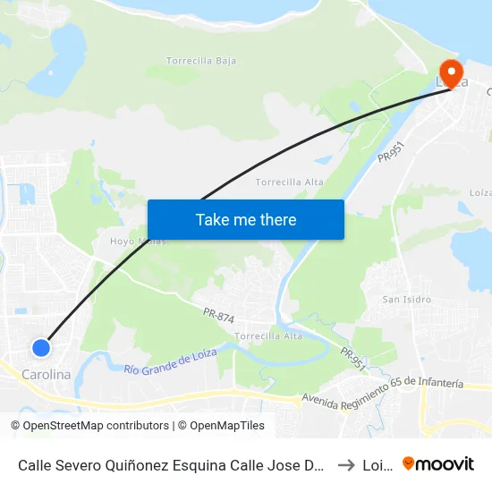 Calle Severo Quiñonez Esquina Calle Jose De Diego to Loiza map