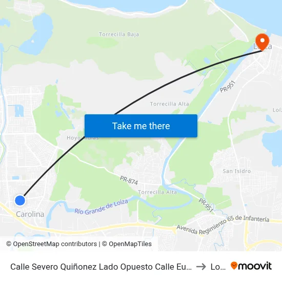 Calle Severo Quiñonez Lado Opuesto Calle Eusebio Gonzalez to Loiza map