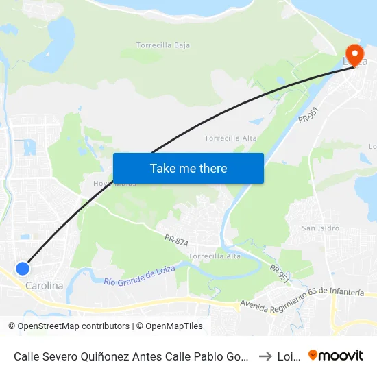 Calle Severo Quiñonez Antes Calle Pablo Gonzalez to Loiza map