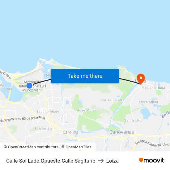 Calle Sol Lado Opuesto Calle Sagitario to Loiza map